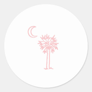 Roze Palmetto Moon Sticker