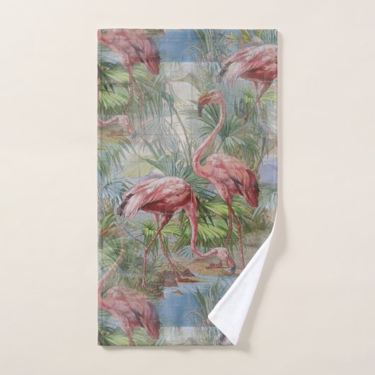 Roze palmmozaïekdoekset bad handdoek (Handdoek)