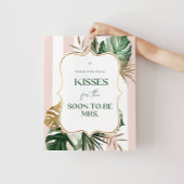 Roze palmstrand hoeveel kussen vrijgezellenfeest s poster