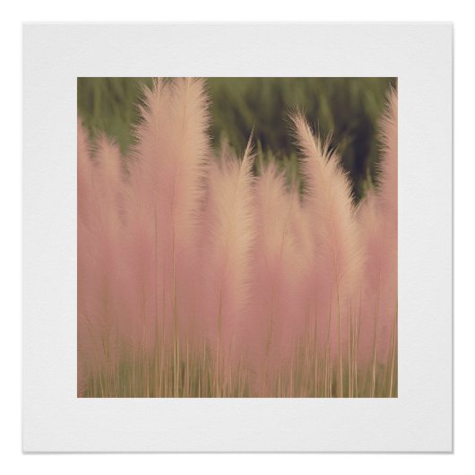 Roze Pam-pass Esthetisch Poster Fotografie (Voorkant)