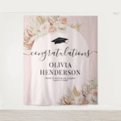 Roze Pampagras Afstuderen Wandkleed (Voorkant)