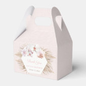 Roze Pampagras Gedroogde Palmbladeren Trouwfeest B Bedankdoosjes (Voorkant Zijde)
