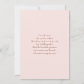 Roze Pampas Arch Baby shower Girl Kaart (Achterkant)