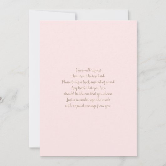 Roze Pampas Baby shower Girl Uitnodiging (Achterkant)