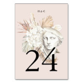 Roze Pampas gedroogd gras Tropisch Oerwoud Floral Kaart (Voorkant)