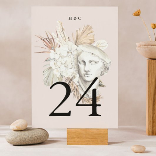 Roze Pampas gedroogd gras Tropisch Oerwoud Floral Kaart