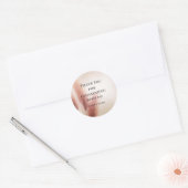 Roze Pampas gras Boheemse Boho bruiloft Ronde Sticker (Envelop)