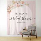 Roze Pampas Gras Bruidsdouche Tapijt Wandkleed (In situ)