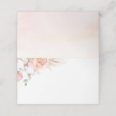 Roze Pampas gras bruiloft plaats kaart Plaatskaartje (Buitenkant ongevouwen)