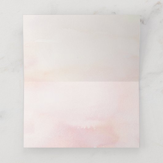 Roze Pampas gras bruiloft plaats kaart Plaatskaartje (Binnenkant ongevouwen)