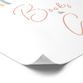 Roze Pampas Grass Boho Regenboog Boeken en geschen Poster (Hoek)