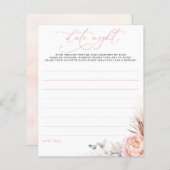 Roze Pampas grass Floral Date Night Ideeën (Voorkant / Achterkant)