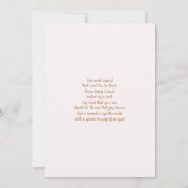 Roze Pampas Grass Girl Bunny Baby shower Kaart (Achterkant)