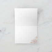 Roze Pampas Grass Meisje Baby shower Dank u Kaart (Binnen)