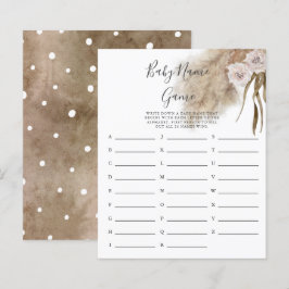 Roze Pampas Grass Name Shower Game