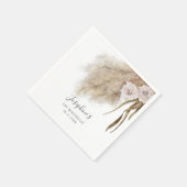 Roze Pampas Grass Verjaardagsfeest Servetten (Hoek)