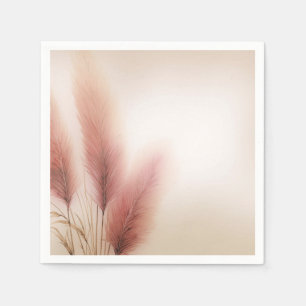Roze Pampasgras Boheemse Boho Bruiloft Servet