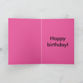 Roze pan-verjaardagskaart kaart (Binnen)