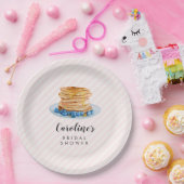 Roze Pancake Brunch Vrijgezellenfeest Papieren Bordje (Feest)