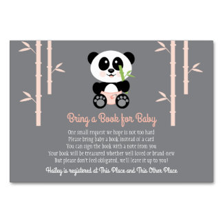 ROZE PANDA BABY SHOWER BOEK AANVRAAG KAART