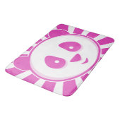 Roze Panda Beer - Schattig roze witte panda meisje Badmat (Gekanteld)