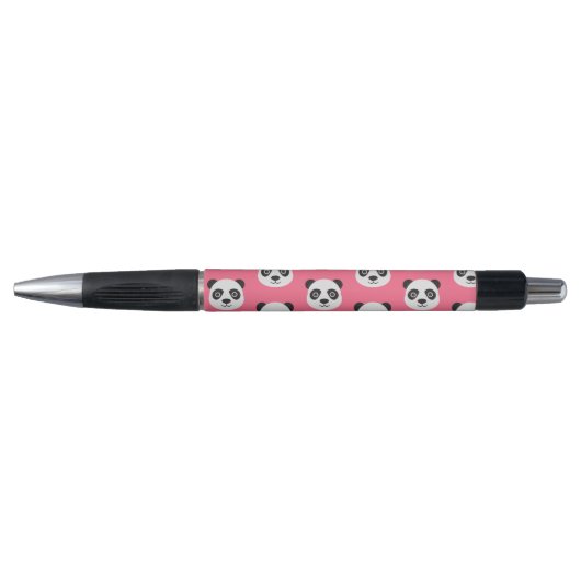 Roze Panda Face Black en White Pen (Voorkant)