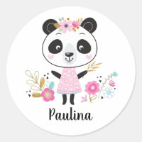 Roze Panda gepersonaliseerde Schattige Girly