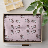 Roze Panda Hart Tissue Papier (Geschenk)