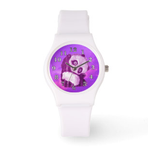 Roze Panda Horloge