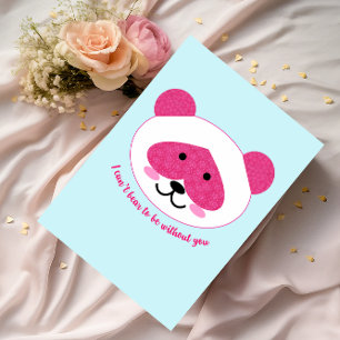 Roze Panda Jou Missen Kaart