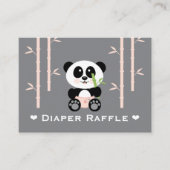Roze Panda Luier Raffle Tickets Informatiekaartje (Voorkant)