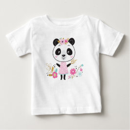 Roze Panda Schattig Girly T-shirt