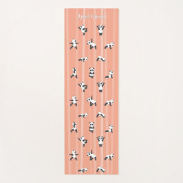 Roze Panda Yoga Mat Aangepaste Naam Aan Beide Kant