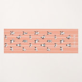 Roze Panda Yoga Mat Aangepaste Naam Aan Beide Kant (Voorkant (horizontaal))