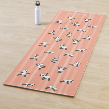 Roze Panda Yoga Mat Aangepaste Naam Aan Beide Kant
