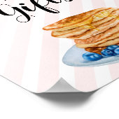 Roze Pannenkoek Bruilofts Bruiloft Brunch Kaarten Poster (Hoek)