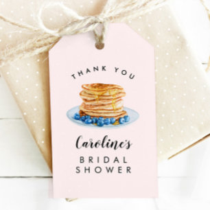 Roze Pannenkoek Vrijgezellenfeest Brunch Favor Tag Cadeaulabel