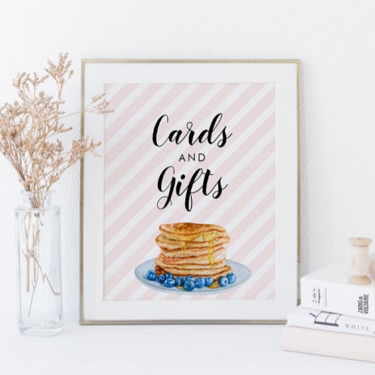 Roze pannenkoeken bruids brunch kaarten cadeaus bo poster