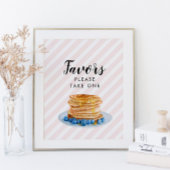 Roze pannenkoeken bruiloftsontbijt bruidssalon fav poster