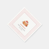 Roze pannenkoeken en bessen bruids brunch servet (Hoek)