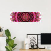 Roze panoramisch Mandala Poster (Thuiskantoor)