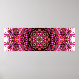 Roze panoramisch Mandala Poster