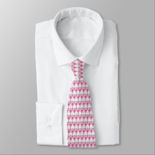Roze pansieën - patroon met achtergrondpapier stropdas