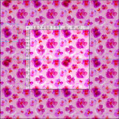 Roze pansies waterverf bloemkunststof stof (Delen)