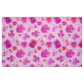 Roze pansies waterverf bloemkunststof stof (Fat Quarter)