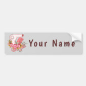 Roze Pansy Beauticiaanse douanenaam Bumpersticker (Voorkant)
