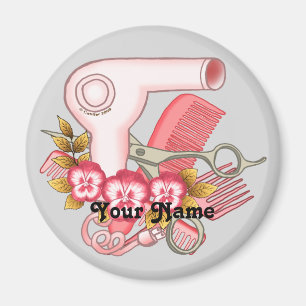 Roze Pansy Beautician Magneet