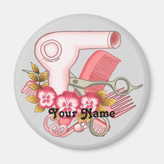 Roze Pansy Beautician Magneet (Voorkant)