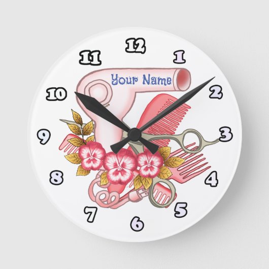 Roze Pansy Beautician Ronde Klok (Voorkant)