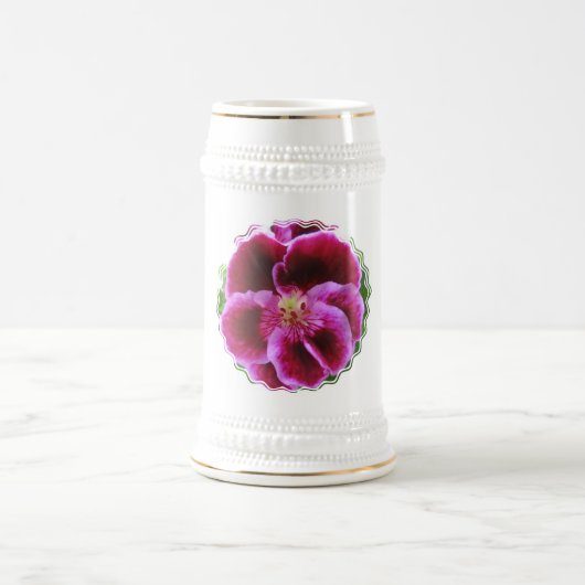 Roze Pansy Beer Stein Bierpul (Center)